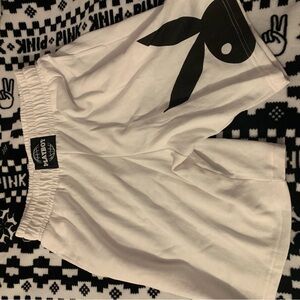 Playboy Unisex White Shorts